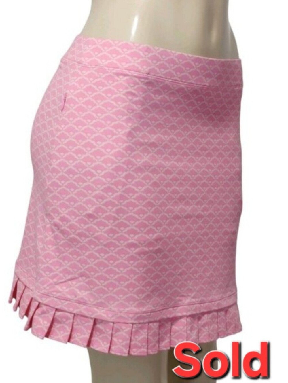 J. McLaughlin Athletic Tennis / Golf Skort Pink White Size S (29-31 Waist)